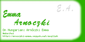 emma arnoczki business card